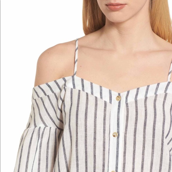Stripe Off The Shoulder Top - Picture 6 of 6